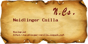 Neidlinger Csilla névjegykártya